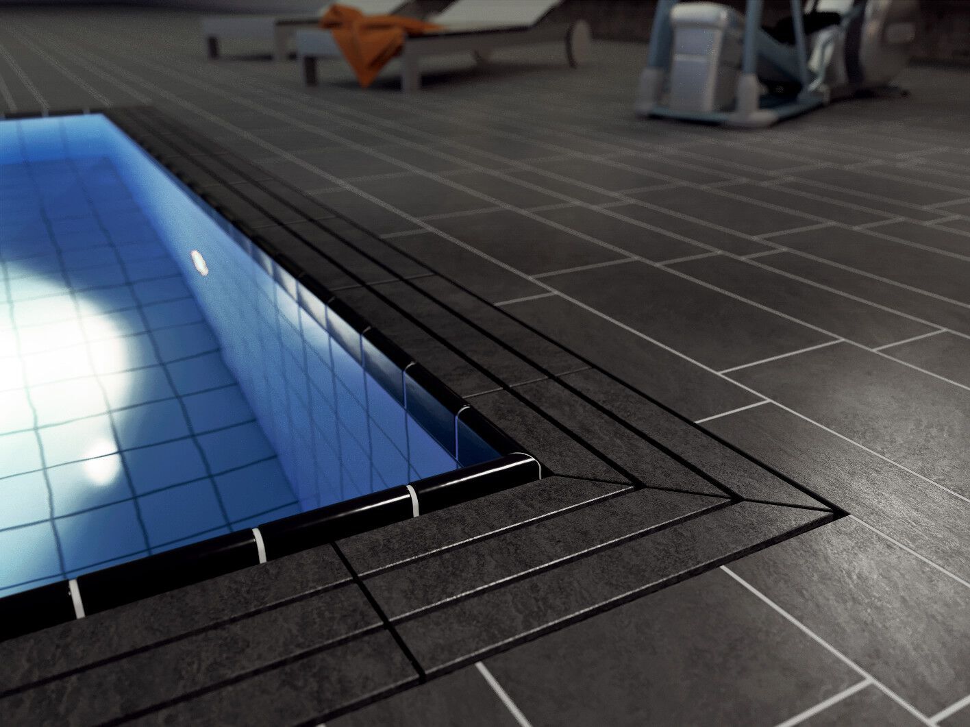 Swimming pool grate