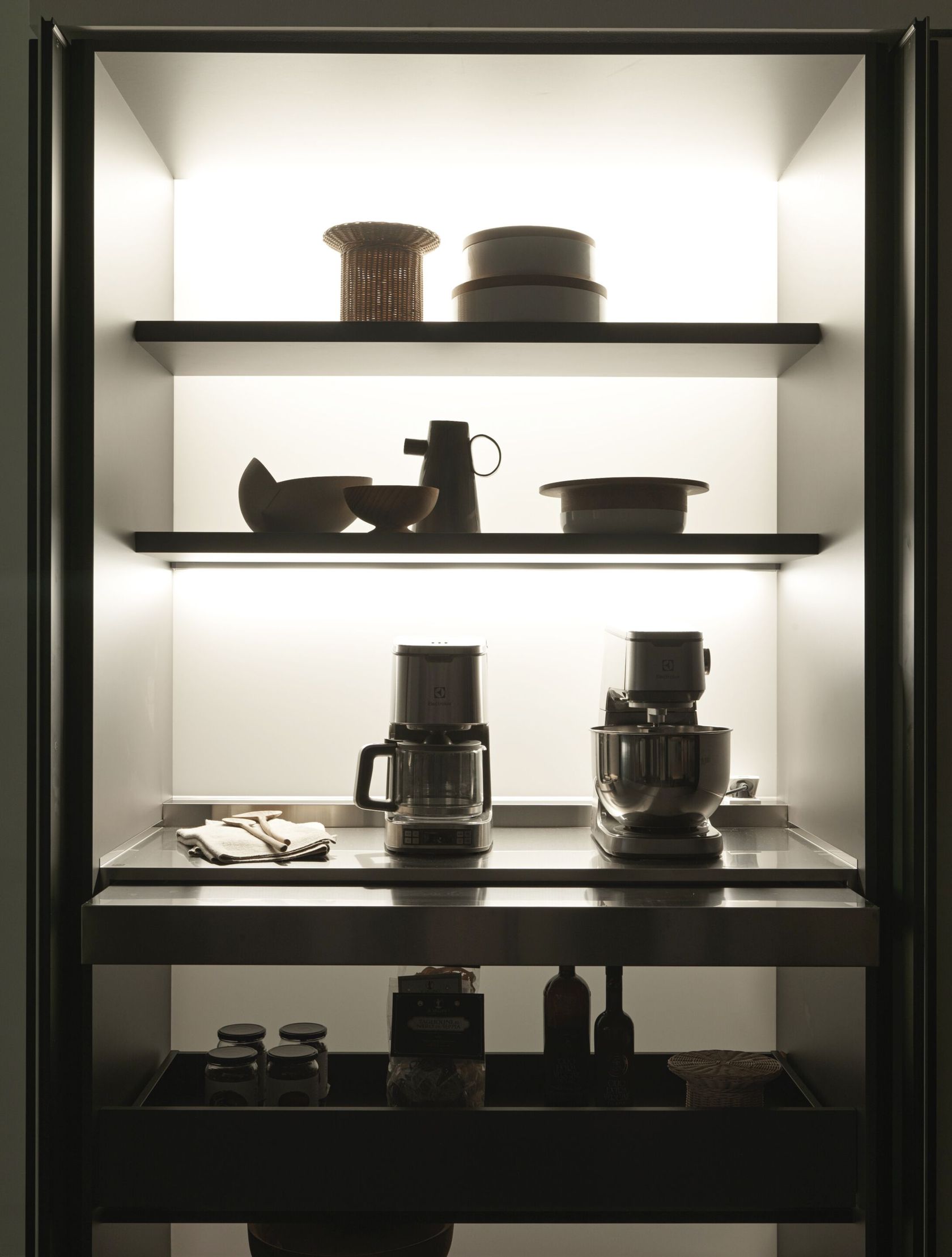 Tower Units With Receding Doors