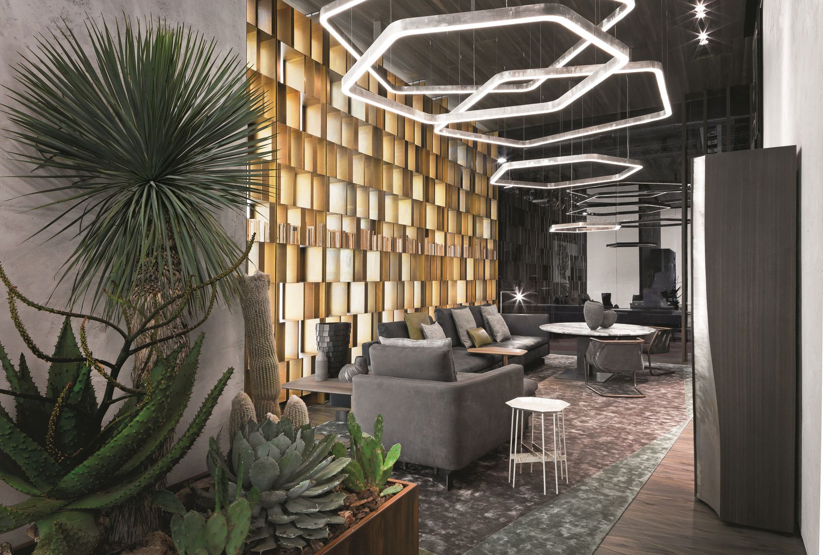 LIGHT RINGS HORIZONTAL POLYGONAL