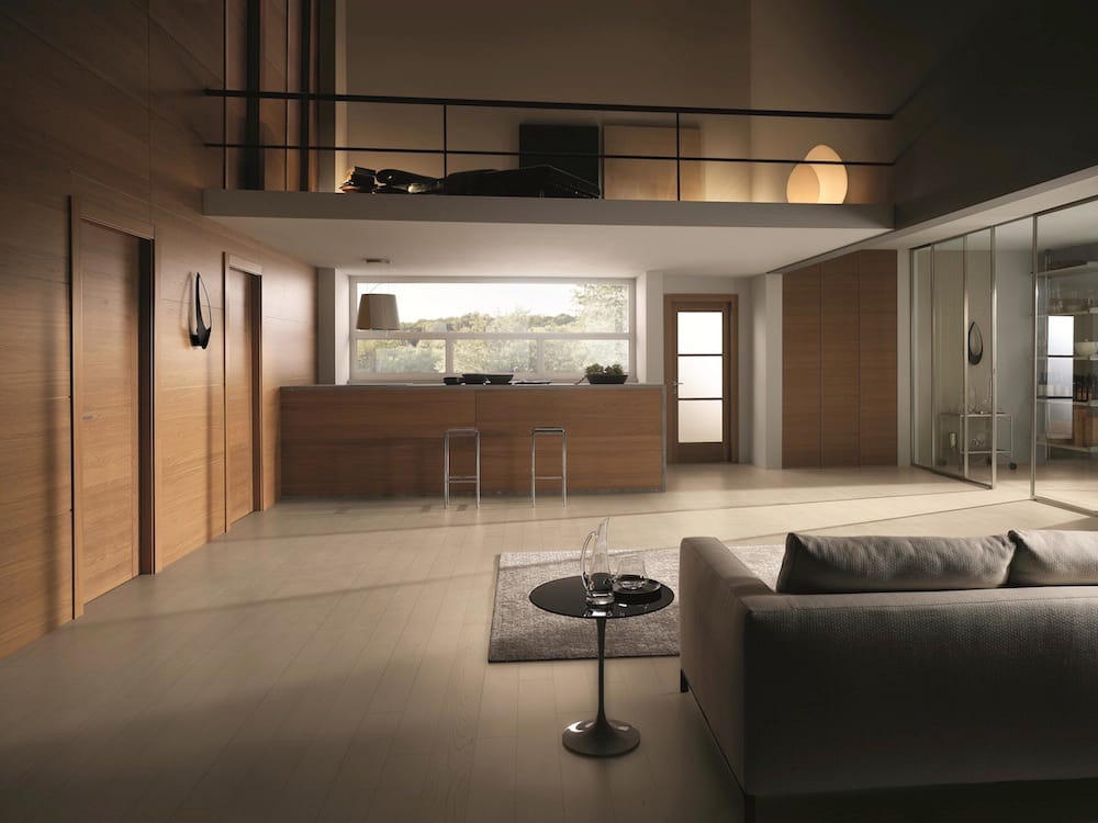 Open pore dove grey lacquered oak