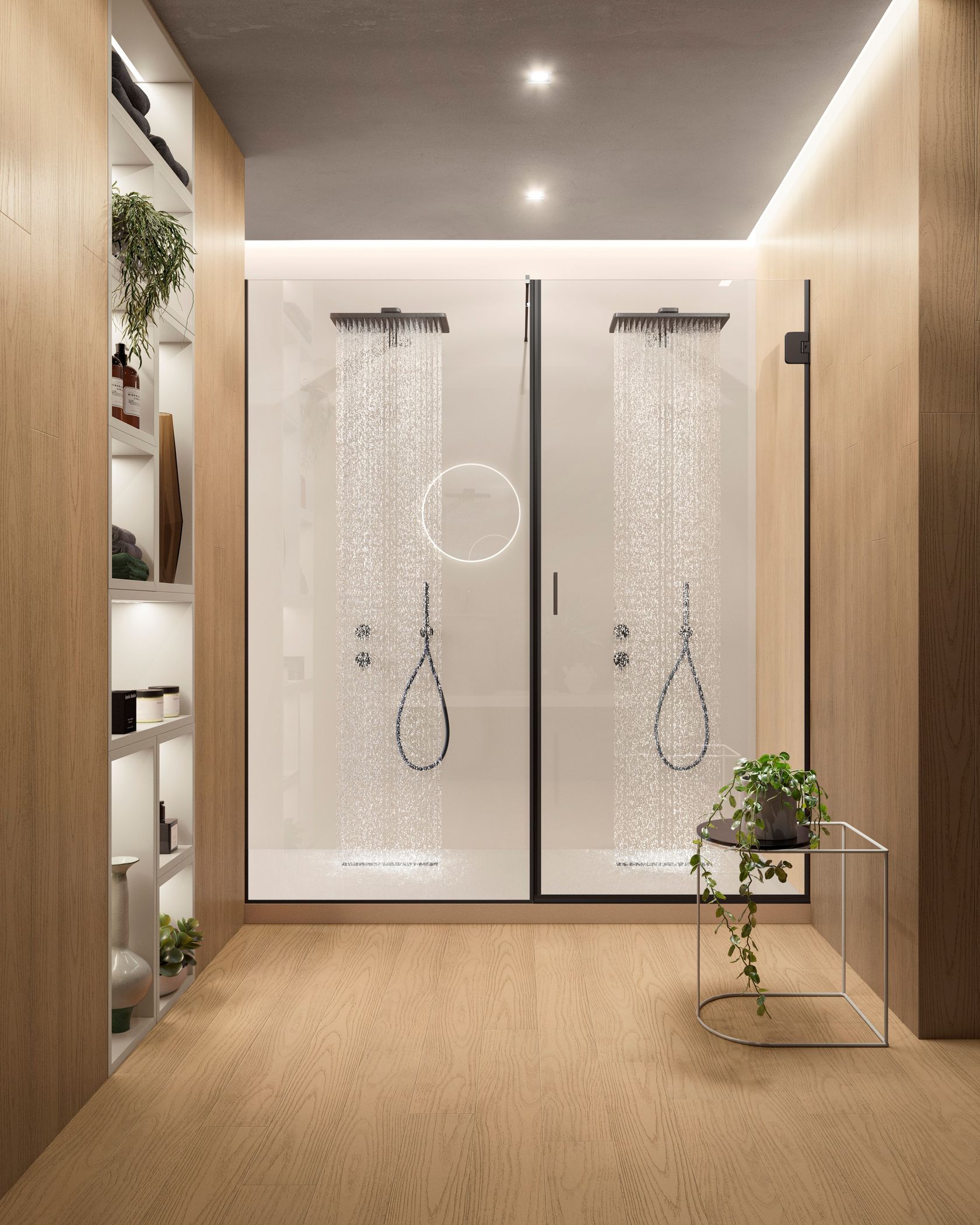Niche shower cabin