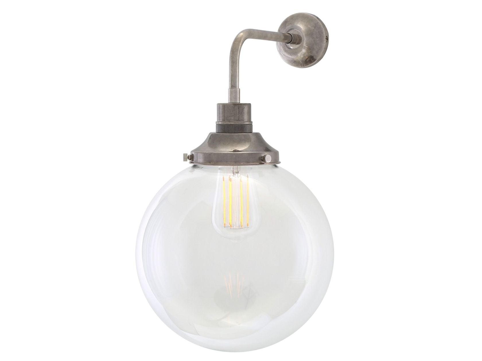 BAMAKO 250MM CLEAR GLOBE WALL LIGHT