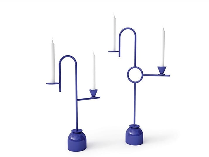 BLUE CANDLEHOLDERS