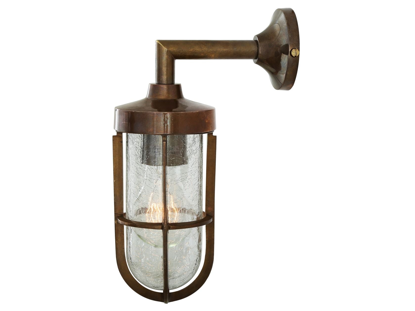 CLADACH BRASS WELL GLASS WALL LIGHT