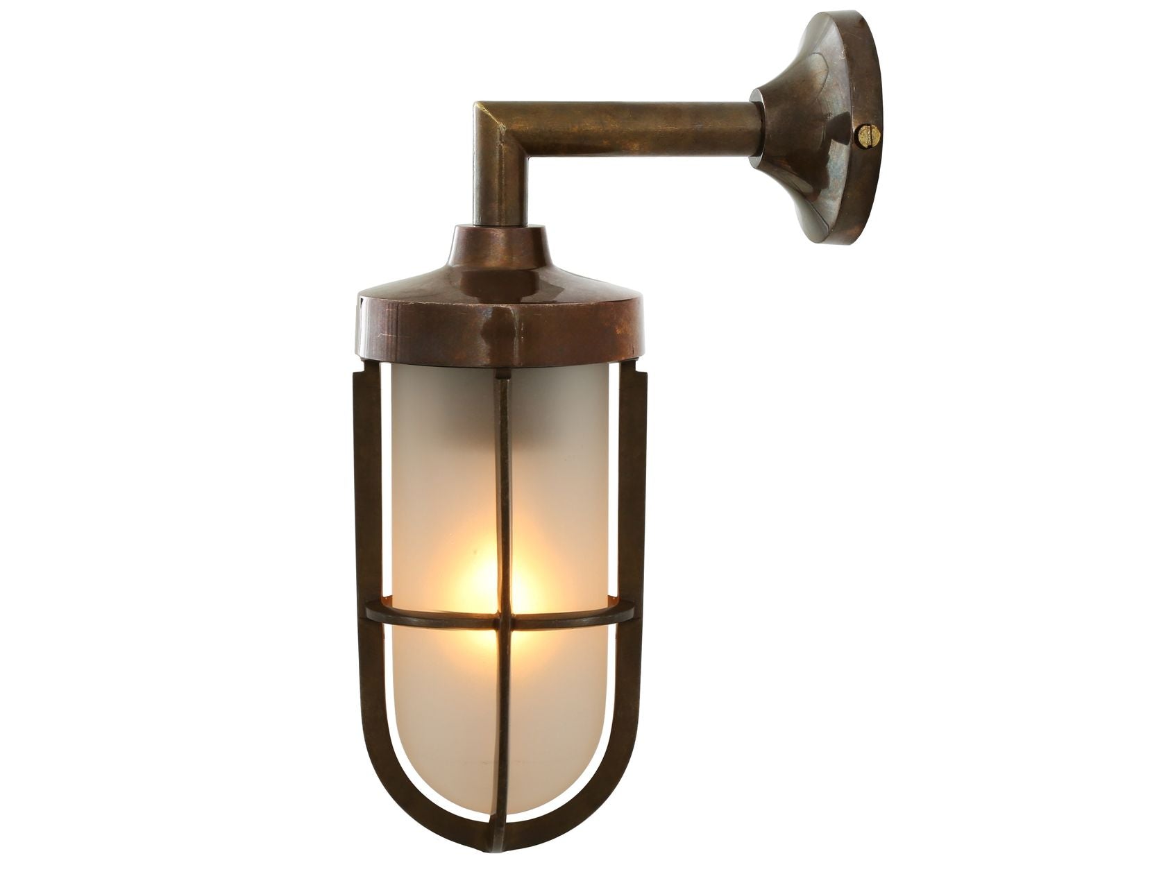 CLADACH BRASS WELL GLASS WALL LIGHT