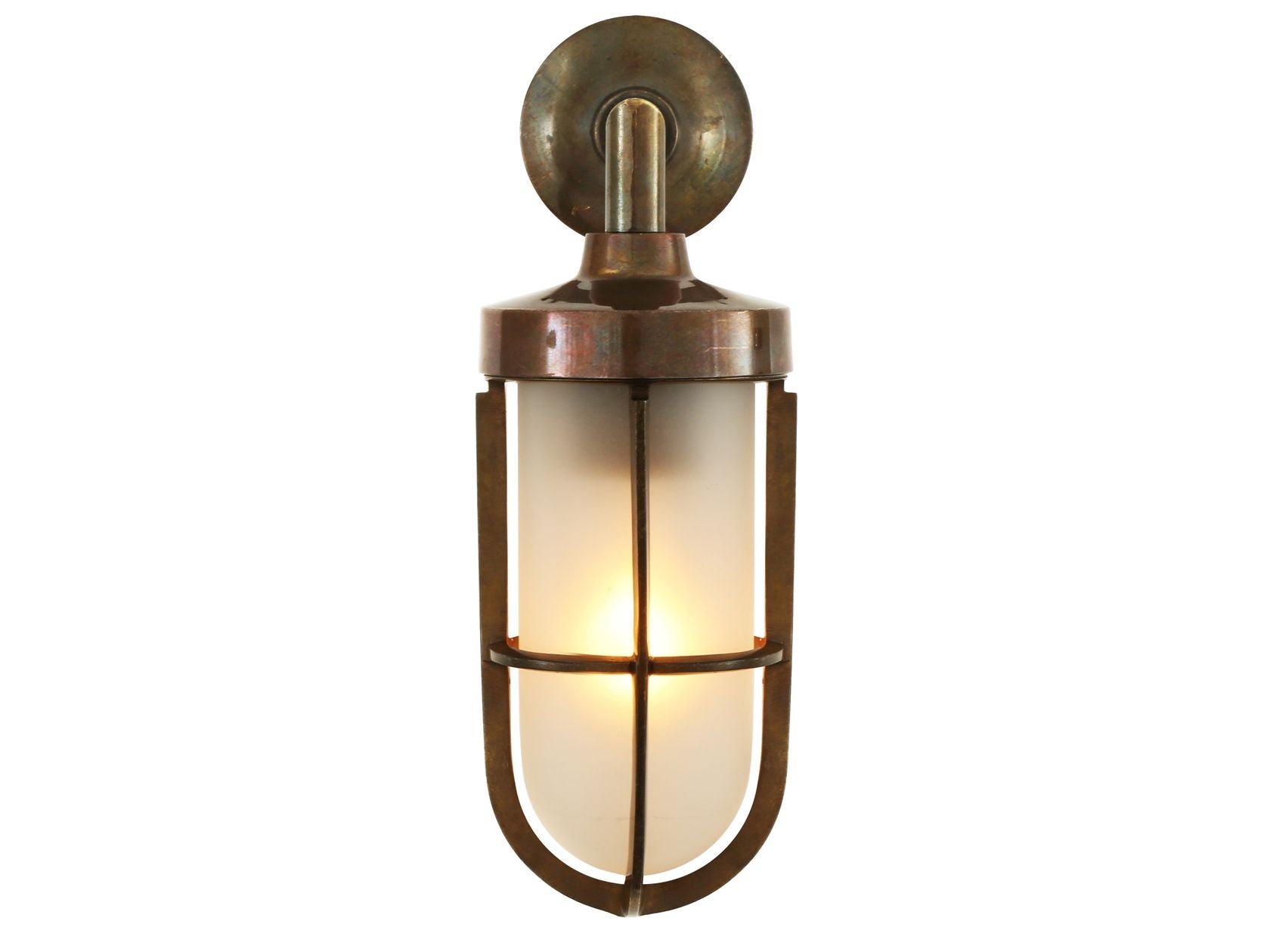 CLADACH BRASS WELL GLASS WALL LIGHT