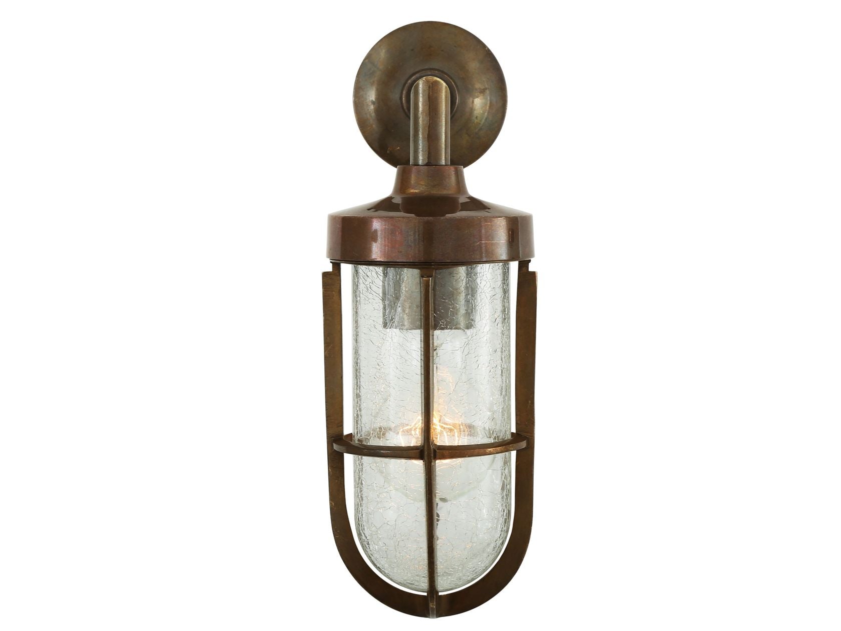 CLADACH BRASS WELL GLASS WALL LIGHT