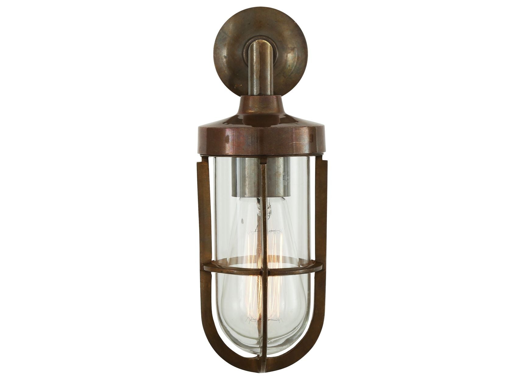 CLADACH BRASS WELL GLASS WALL LIGHT