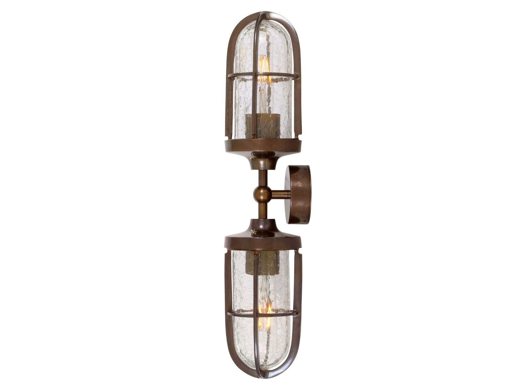 CLAYTON DOUBLE WELL GLASS WALL LIGHT