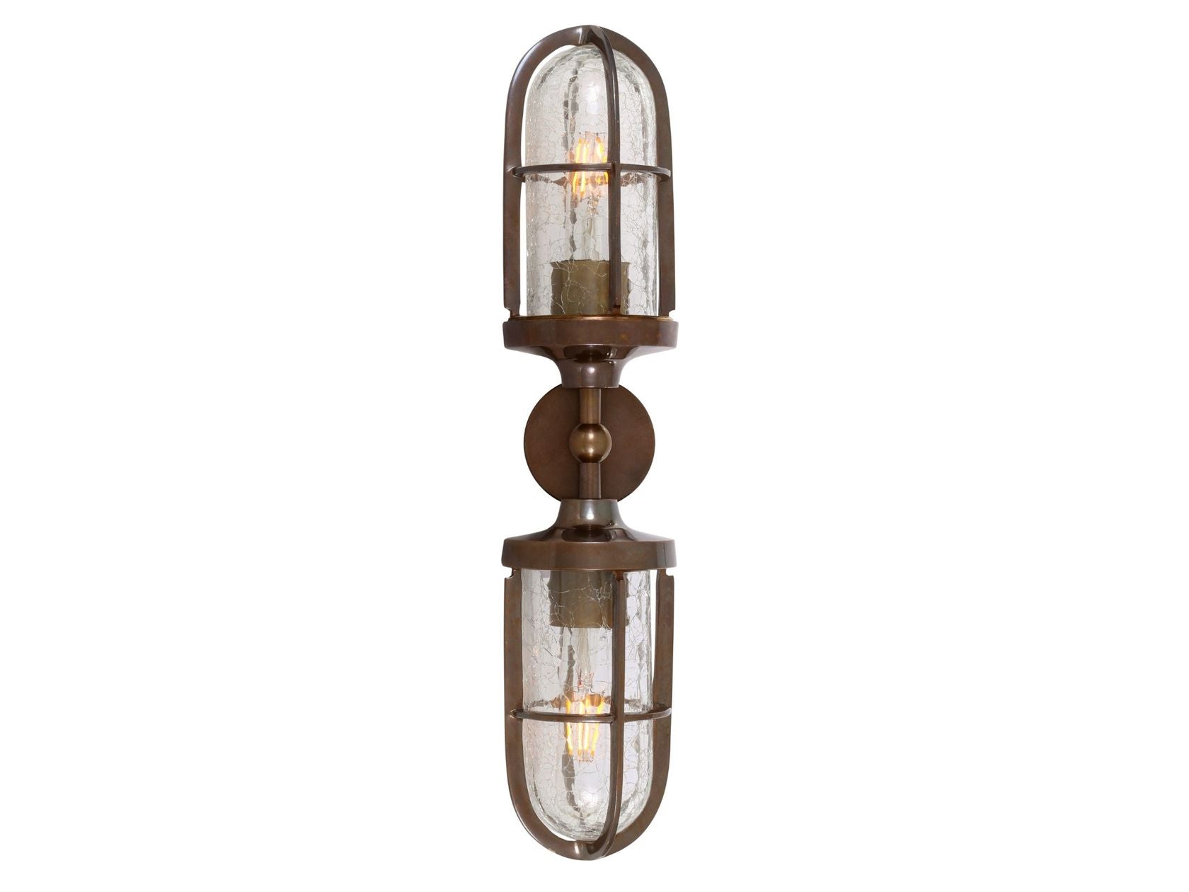 CLAYTON DOUBLE WELL GLASS WALL LIGHT