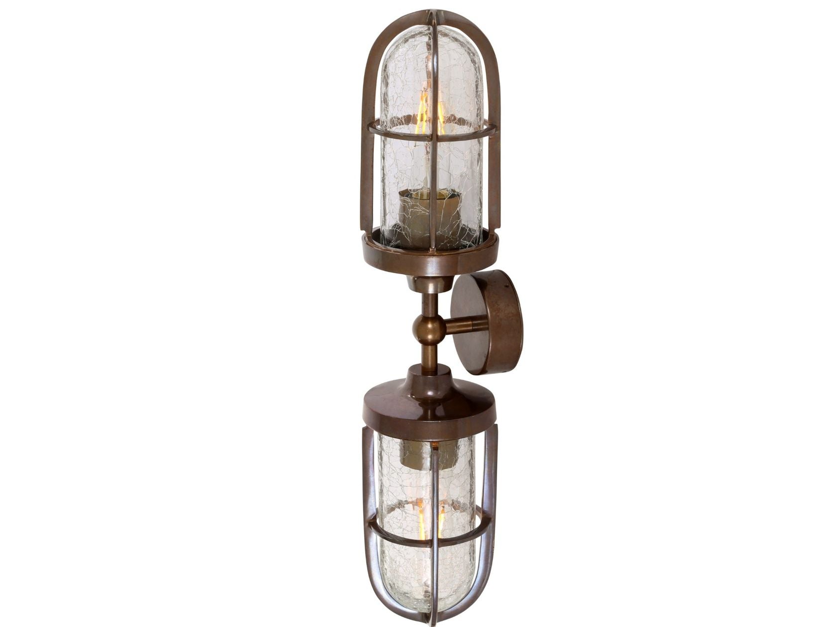 CLAYTON DOUBLE WELL GLASS WALL LIGHT