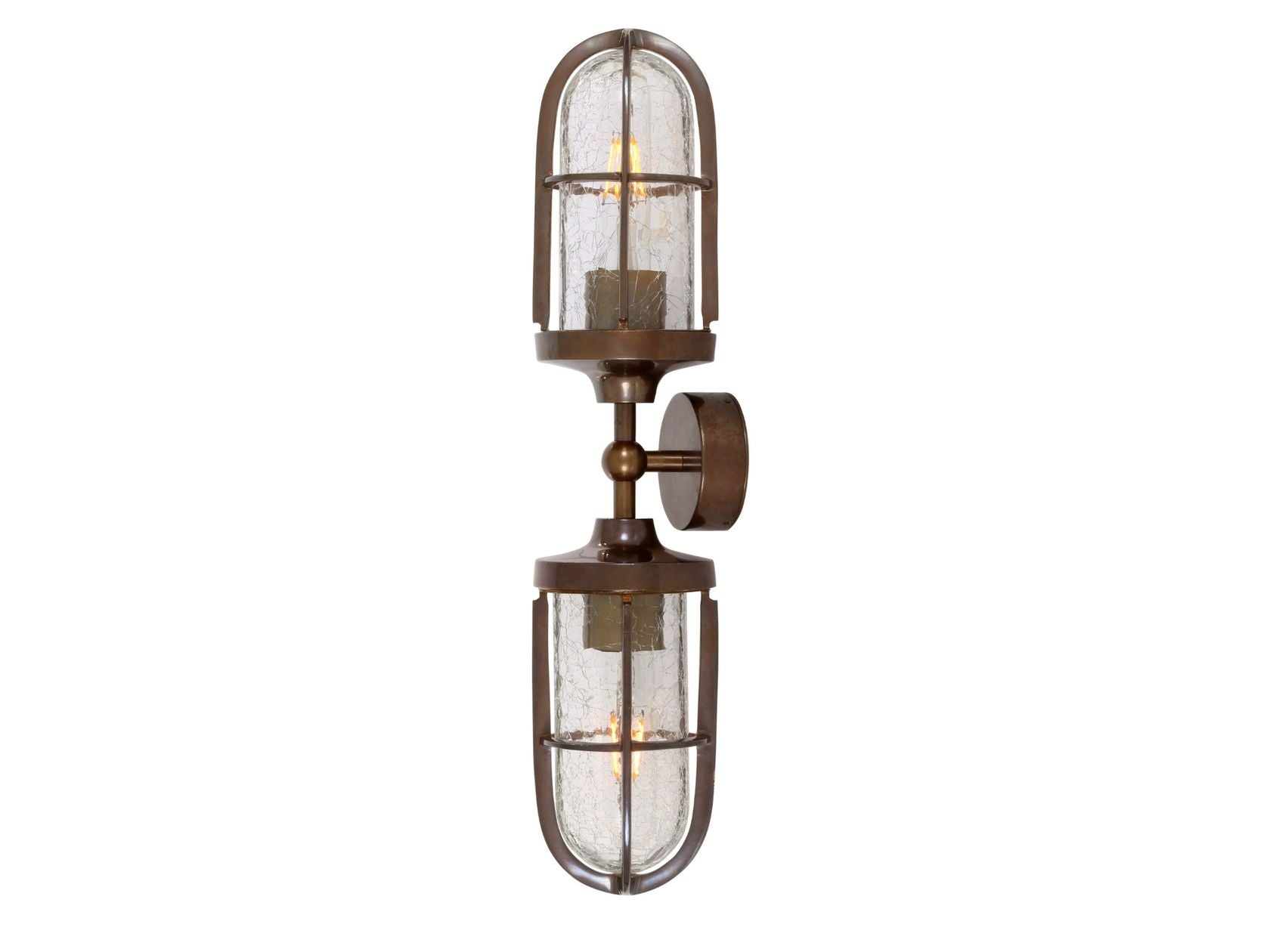 CLAYTON DOUBLE WELL GLASS WALL LIGHT