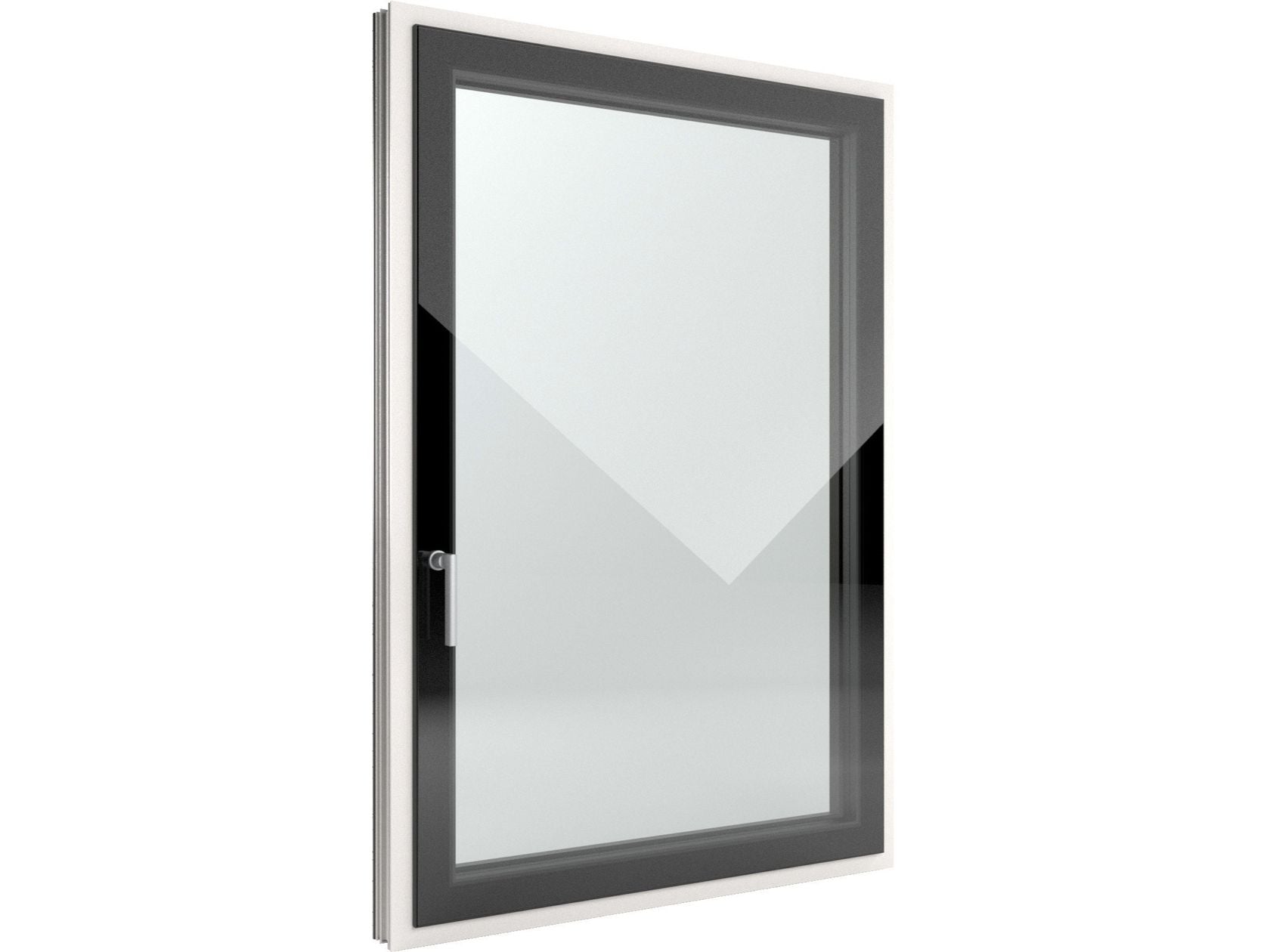 FIN-Window Slim-line Cristal Aluminium