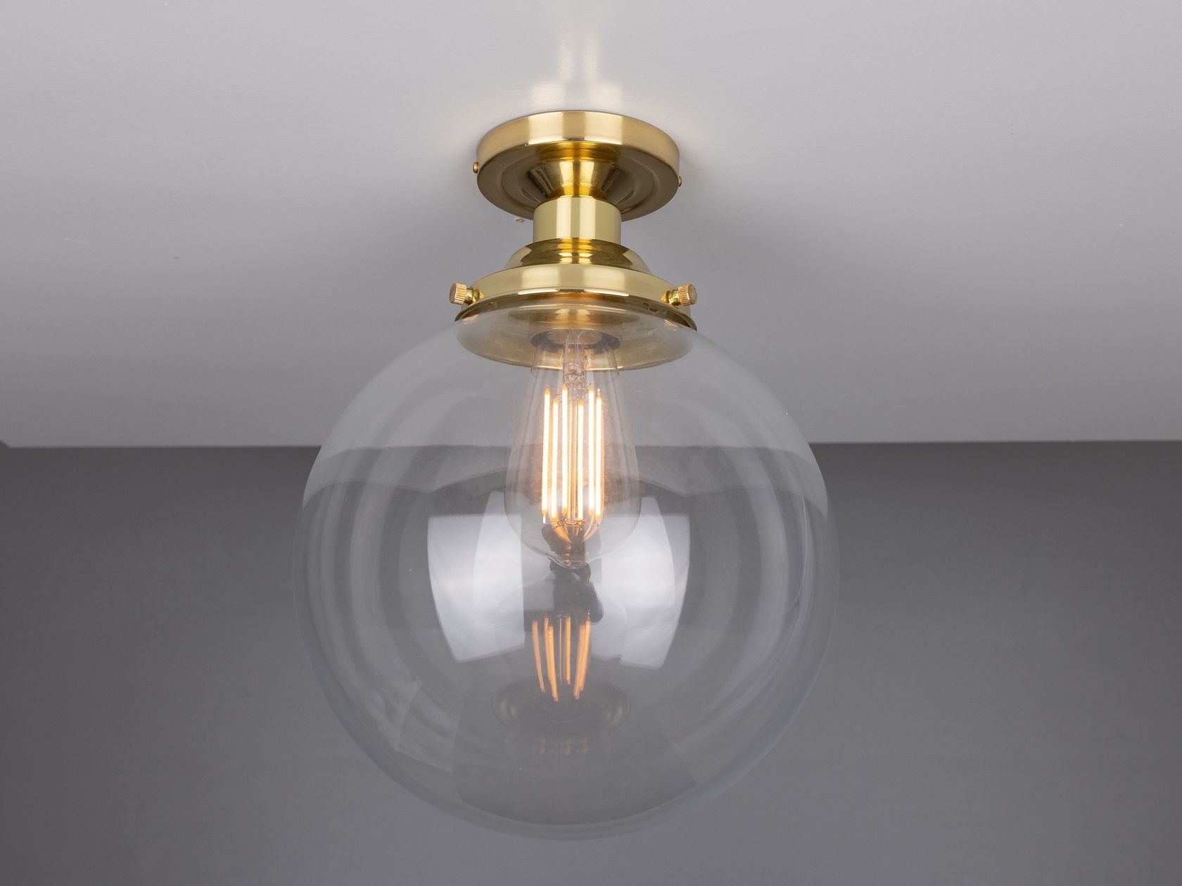 RIAD 25CM GLOBE CEILING LIGHT FITTING