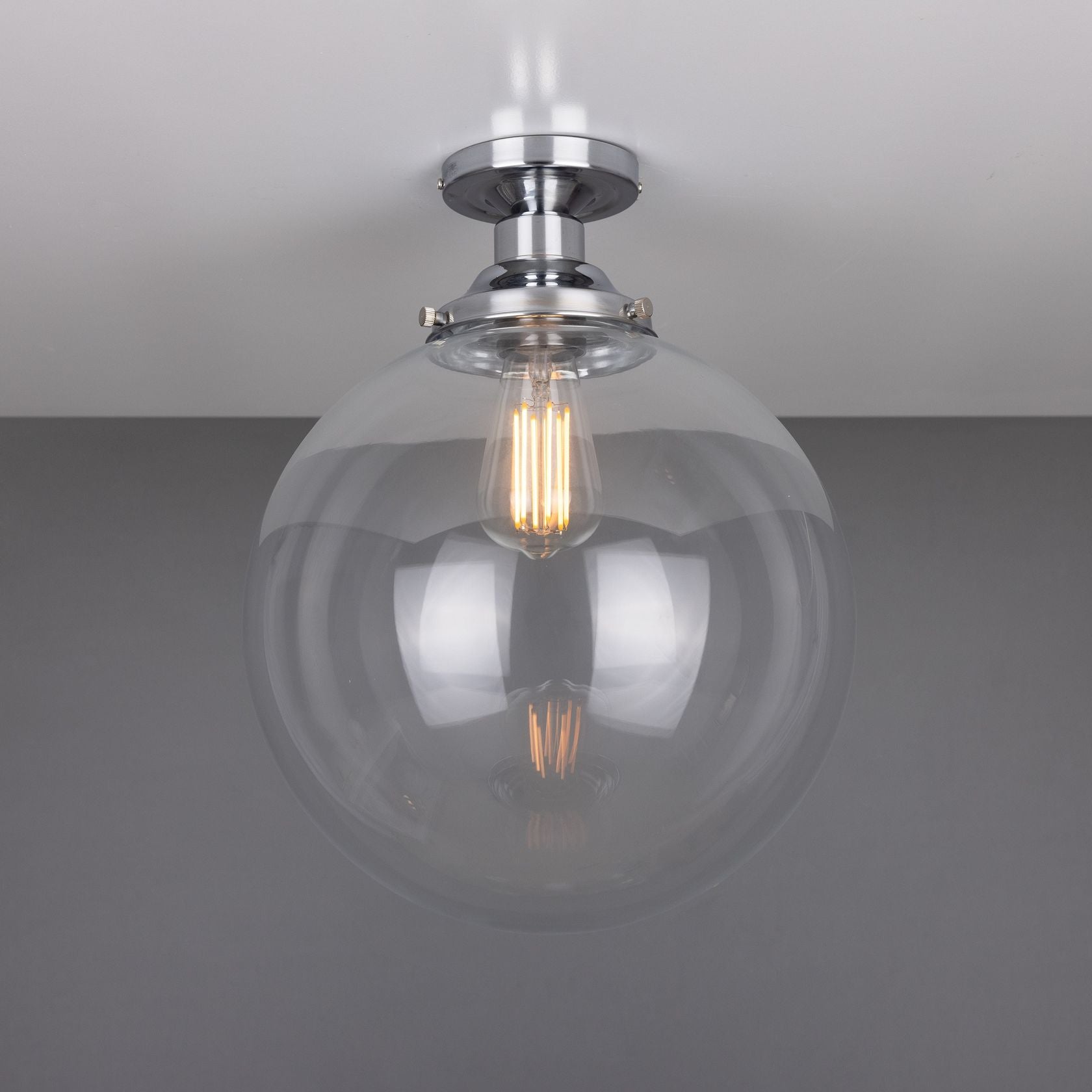 RIAD 30CM GLOBE CEILING LIGHT FITTING