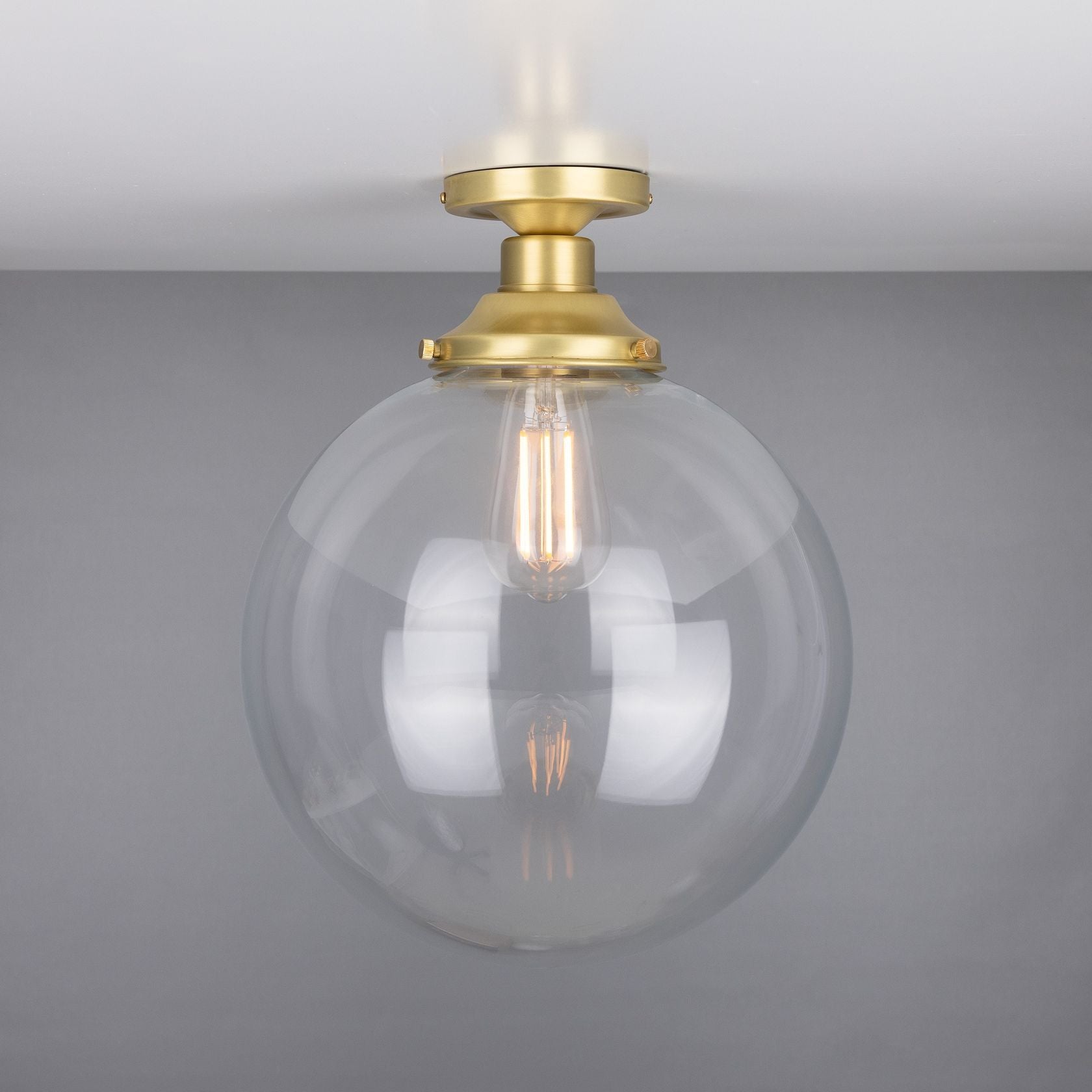 RIAD 30CM GLOBE CEILING LIGHT FITTING