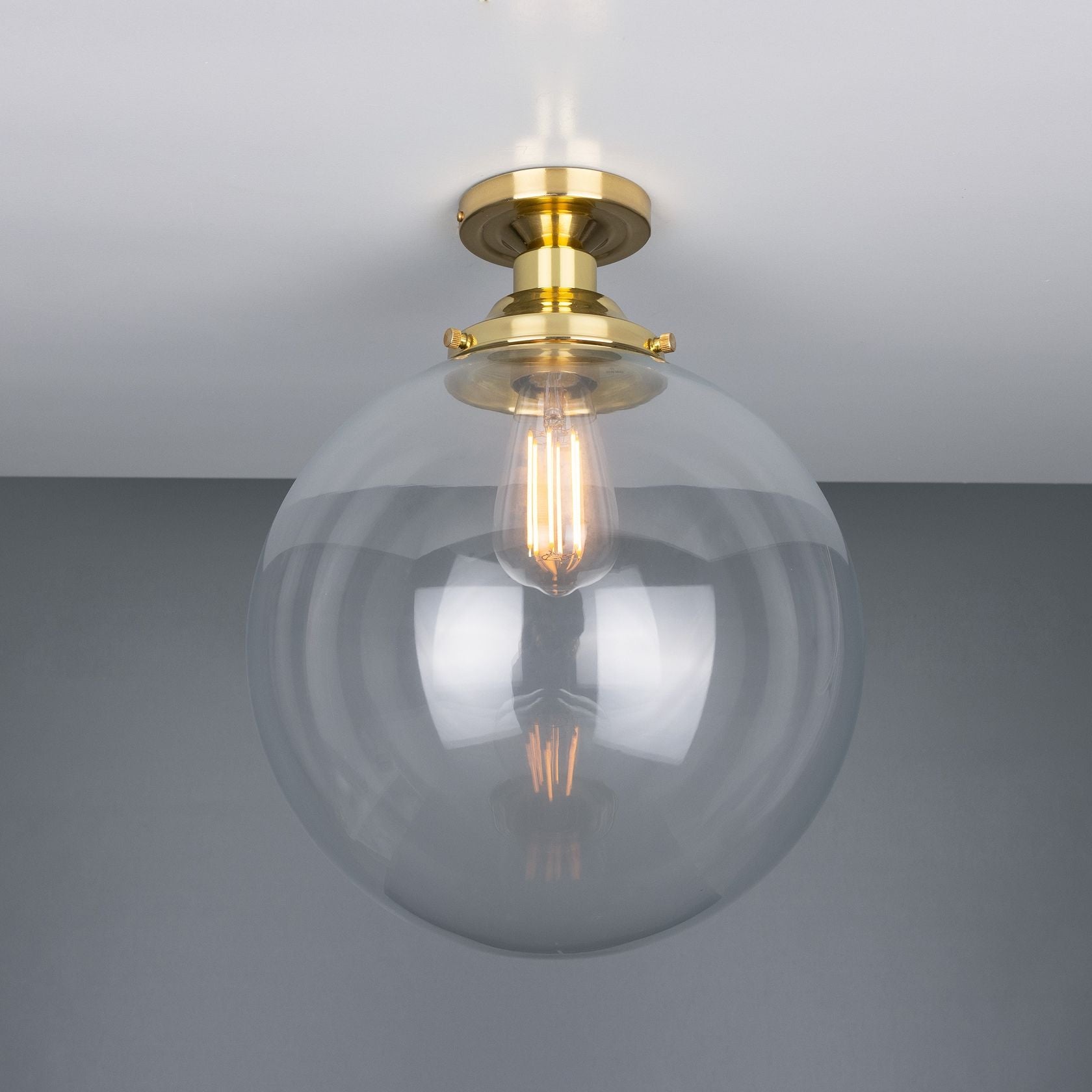 RIAD 30CM GLOBE CEILING LIGHT FITTING