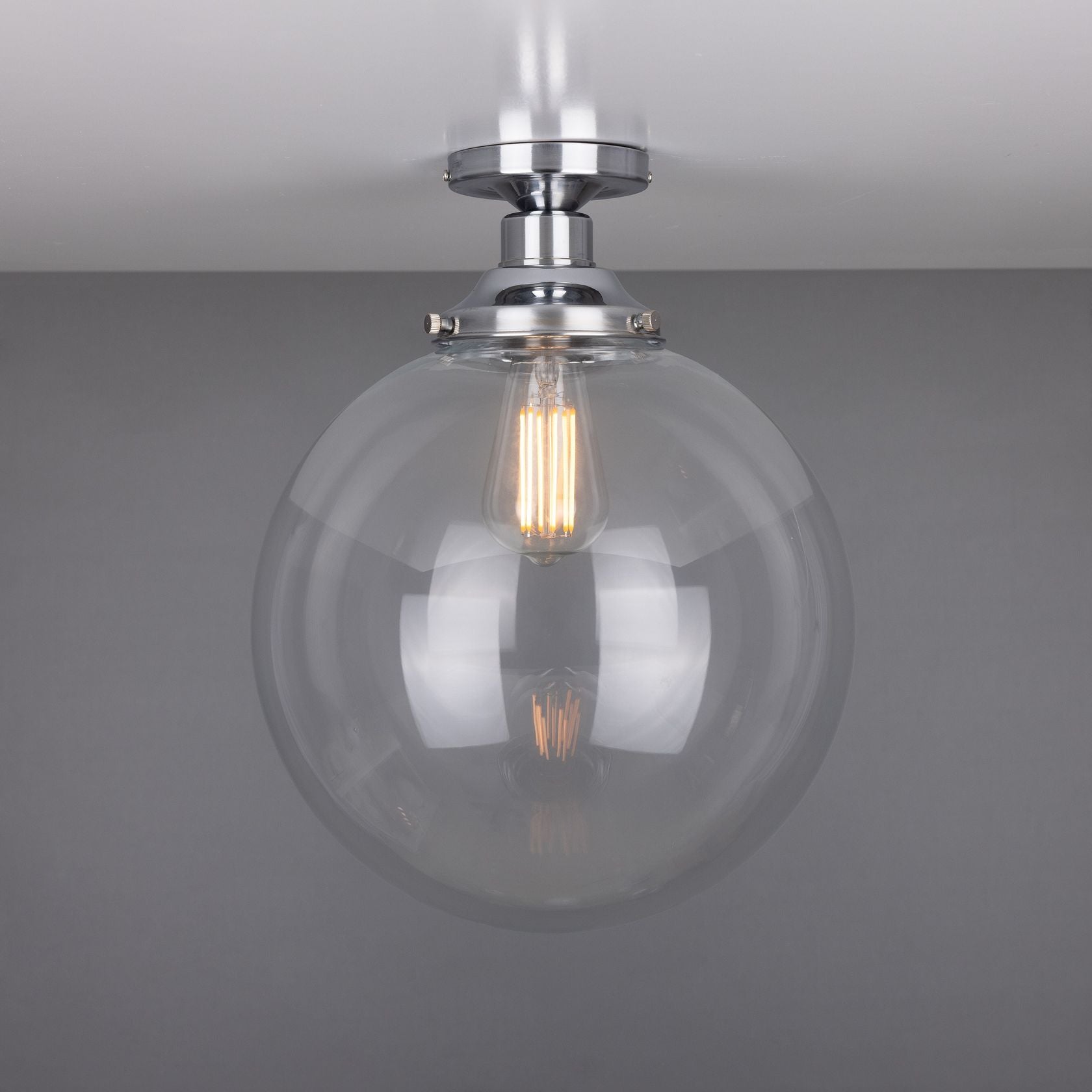 RIAD 30CM GLOBE CEILING LIGHT FITTING