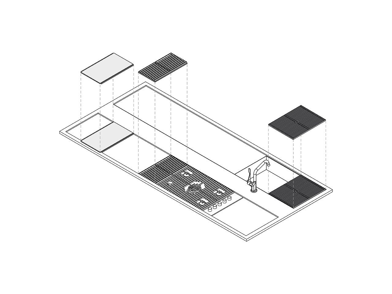 S4.2 WORKTOP WITH RECESS